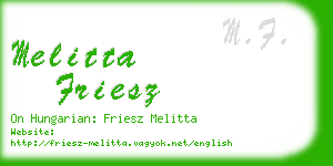 melitta friesz business card